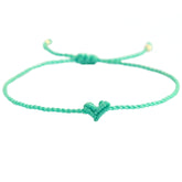 Bracelet de cheville love ibiza heart turquoise